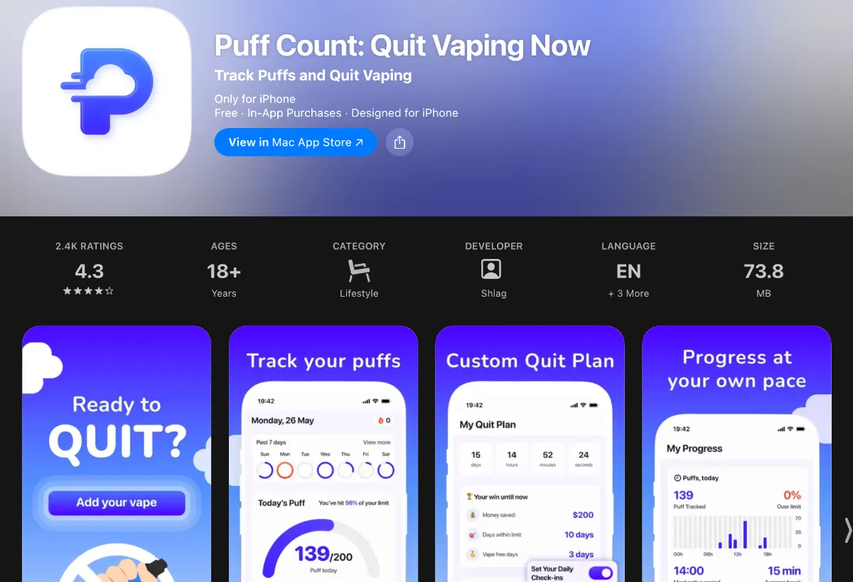 Puff Count 앱 체험하기